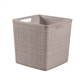 CURVER Jūtas pinuma kvadrātveida grozs 17L 28x28x27cm Bēšs