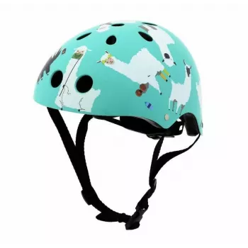 Hornit Llama bērnu velosipēda ķivere, Medium 53-58cm, balta/daudzkrāsu, ar LED gaismu LLM921