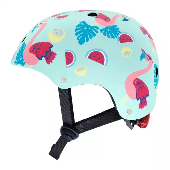 Hornit Flamingo bērnu velosipēda ķivere M (53-58cm) ar aizmugurējo LED apgaismojumu FLS931
