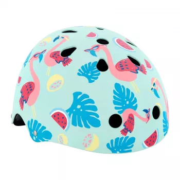 Hornit Flamingo bērnu velosipēda ķivere M (53-58cm) ar aizmugurējo LED apgaismojumu FLS931