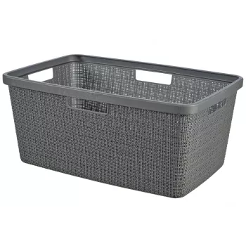 CURVER Veļas grozs Jute 46L 59x39x26cm tumši pelēks