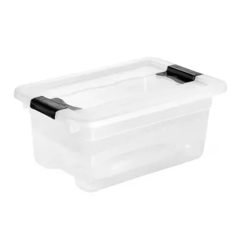 Uzglabāšanas kaste keeeper Crystalbox Cornelia ar vāku, 4 L, 29.5 x 19.5 x 12.5 cm, caurspīdīga