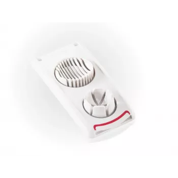 LEIFHEIT Egg Cutter Combi – 2-in-1 olu griezējs un sadalītājs, balts