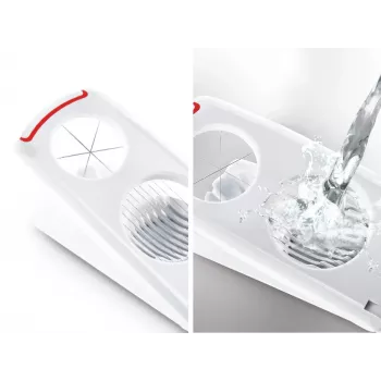 LEIFHEIT Egg Cutter Combi – 2-in-1 olu griezējs un sadalītājs, balts