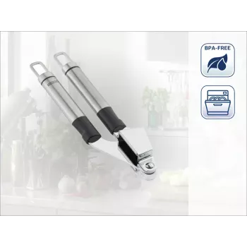 LEIFHEIT Garlic Press ProLine nerūsējošā tērauda ķiploku spiede ar iebūvētu tīrīšanas rīku