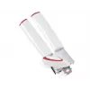 LEIFHEIT Can Opener Lifty Manuālais ar ergonomisku rokturi, nerūsējošā tērauda asmens, balts/pelēks