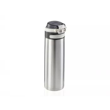 LEIFHEIT Thermo Mug Flip 600 ml sudraba krāsā