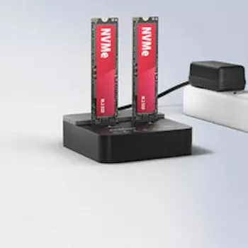 AXAGON ADSA-M2C22L divu M.2 NVMe SSD dokstacija, USB-C 20Gbps, klonēšana
