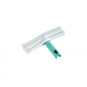 LEIFHEIT Window Washer M rokas skrāpis ar Click sistēmu, 28 cm gumijas asmens, ergonomisks neslīdošs rokturis, balts/zaļš