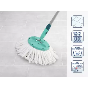 LEIFHEIT Clean Twist Disc Mop rezerves komplekts, 2 mikrošķiedras uzgaļi, balts