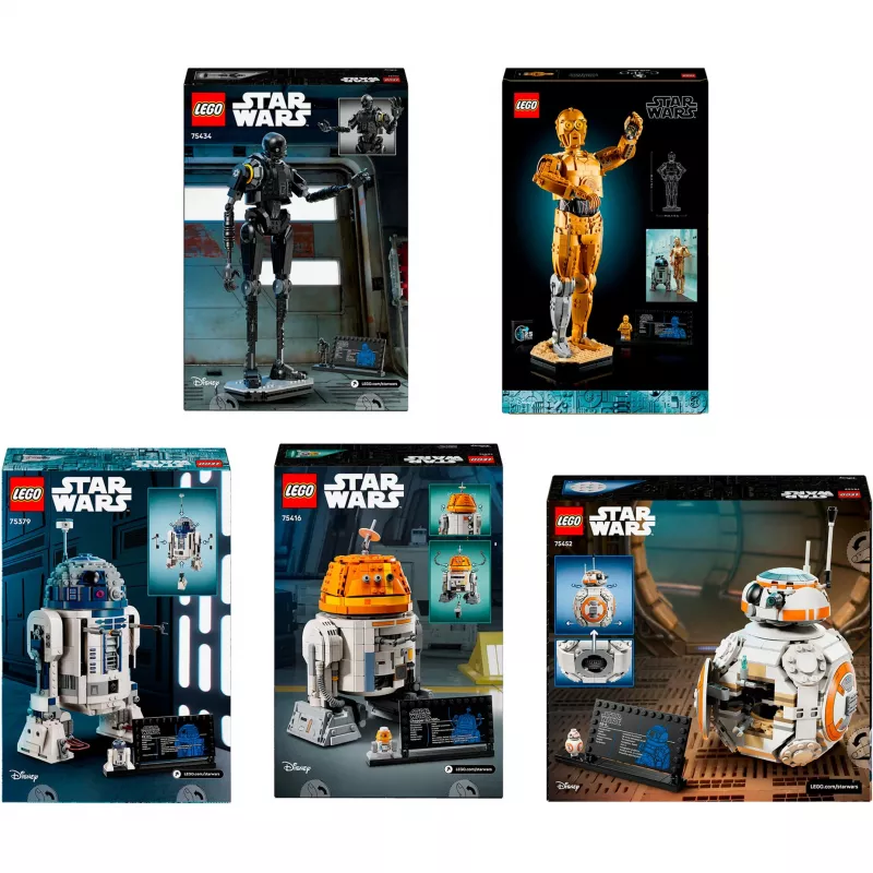 LEGO Star Wars Droid Bundle (BB-8, R2-D2, BB-9E) ar lietotni vadāmi roboti