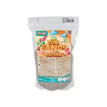 TUBAN Tubi dabīgās smiltis maziem mājdzīvniekiem, atkārtoti noslēdzams iepakojums 2,5 kg – vannošanai un rakšanai