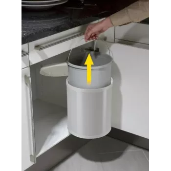 HAILO Compact-Box M 15L iebūvējams atkritumu konteiners, balts