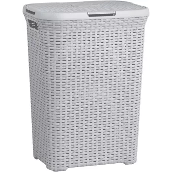 Curver Natural Style veļas grozs 60L gaiši pelēks