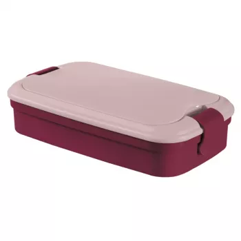 CURVER Lunch&Go taisnstūra pārtikas bļoda ar galda piederumiem 1,4L purpura