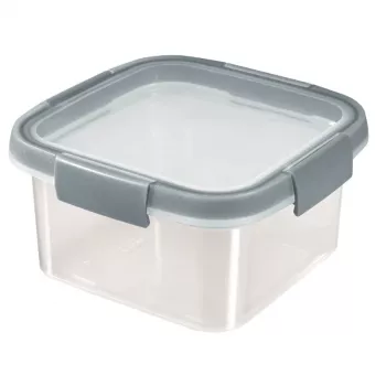 CURVER Smart Eco Fresh kvadrātveida pārtikas uzglabāšanas trauks 0,9L caurspīdīgs ar zaļu vāku