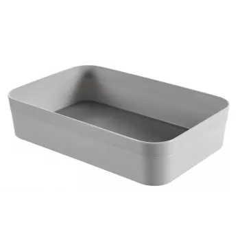 CURVER Infinity Recycled XL uzglabāšanas grozs 23x15x5 cm, pelēks