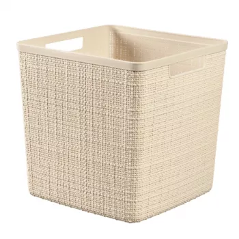 CURVER grozs Jute Square 17L 28x28x27 cm krēmkrāsā