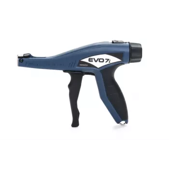 HellermannTyton EVO7i manuālais kabeļu saišu instruments ar plastmasas korpusu zilā-melnā krāsā (110-77001)