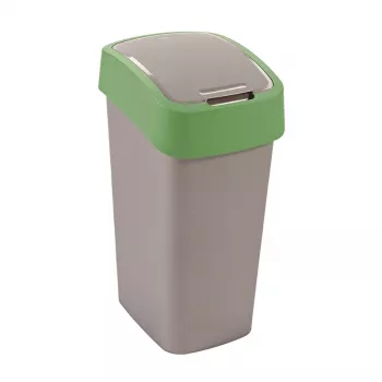 CURVER Flip Bin 45L atkritumu tvertne, sudraba/zaļa