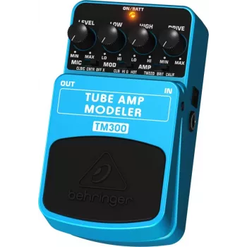 Behringer TM300 Tube Amp Modeler efektu pedālis elektriskajai ģitārai, zils/melns