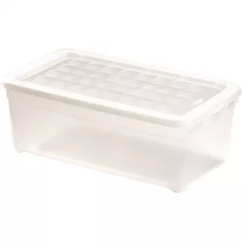 Curver Textile Box 5,7L caurspīdīga uzglabāšanas kaste ar vāku, 34,3 x 19,5 x 12,5 cm