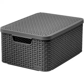 Curver Style M uzglabāšanas kaste ar vāku, 21,5L, tumši pelēka, 39,3x29,3x18,7cm