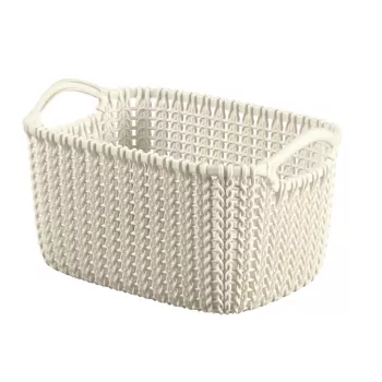 Curver Knit XS taisnstūra uzglabāšanas grozs 3L balts 25x18x14 cm