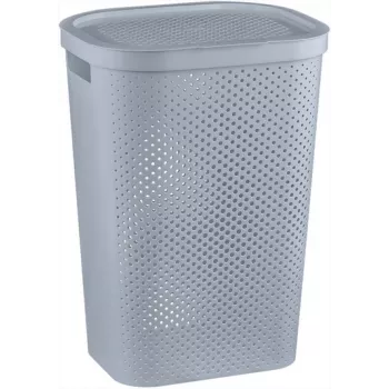 CURVER Infinity Recycled 60L veļas grozs 44x35x60cm pelēks