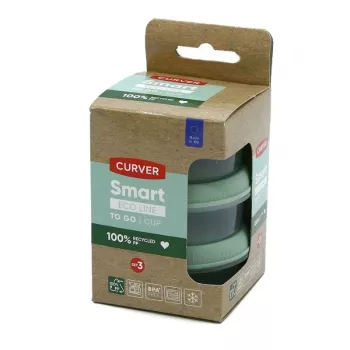 Curver Smart Eco To Go apaļie mērciņu trauciņi, 3 gab., 0,08 L katrs, maigi zaļi