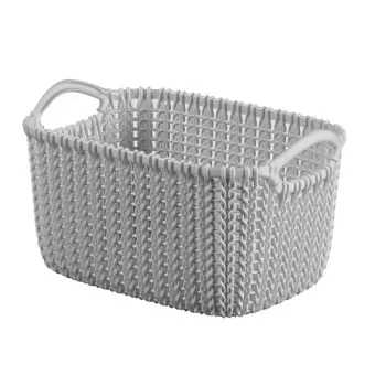 CURVER Basket Knit XS taisnstūra grozs 3L gaiši pelēks 25x18x14cm
