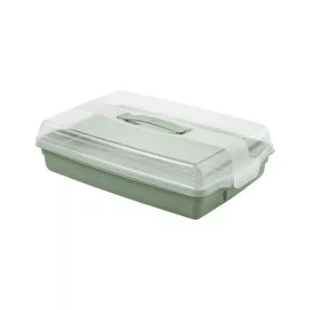 Curver Taisnstūra formas kūku transporta kaste 45x29,5x11,1 cm Zaļa