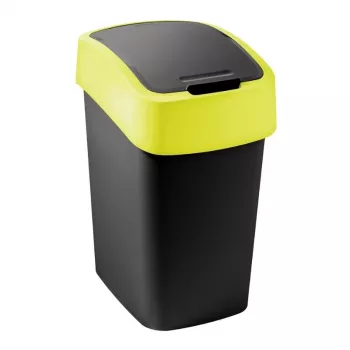 Curver Flip Bin 9L melns un dzeltens atkritumu tvertne