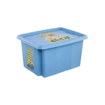 keeeper kaste ar vāku 15L Karolina “Minions Happiness” 38x29,5x20,5cm gaiši zila