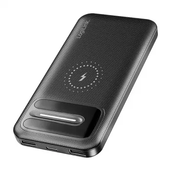 LogiLink PA0343RF bezvadu power bank 10000 mAh melns