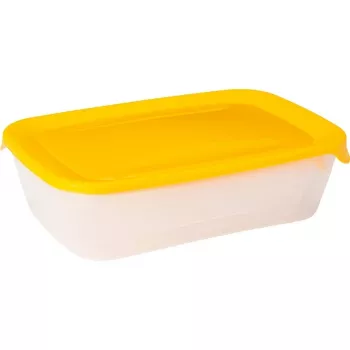 CURVER Fresh & Go 3 trauku komplekts taisnstūra pārtikas uzglabāšanai 2L + 1L + 0.5L, dzelteni