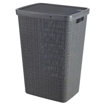 CURVER Laundry Box Jute 58L 43x34x60cm tumši pelēka veļas kaste