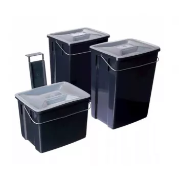 CURVER Biobox atkritumu tvertņu komplekts 2x10L + 6L pelēks