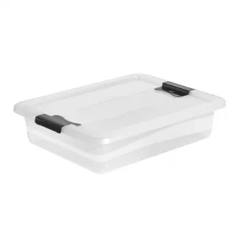 keeeper Crystalbox Cornelia kaste ar vāku 7L, 39.5 x 29.5 x 9.5 cm, caurspīdīga