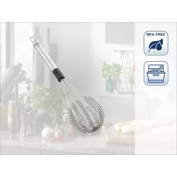 LEIFHEIT Speed Quirl M rokas putotājs, nerūsējošais tērauds, balts/pelēks, 26 cm