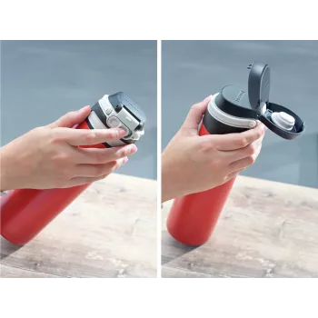 LEIFHEIT Thermo Mug Flip 600ml termokrūze sarkanā krāsā