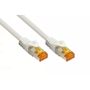 KABELMEISTER Cat.7 S/FTP savienojuma kabelis, 0,15m, balts, bez halogēniem TPE apvalks, 10 Gbps