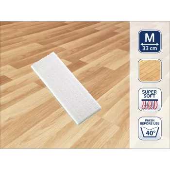 LEIFHEIT Picobello M Super Soft rezerves mikrošķiedras uzgalis, 33 cm, balts/tirkīza