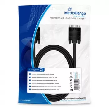 MediaRange SVGA savienojuma kabelis VGA uz VGA 1,8 m, melns