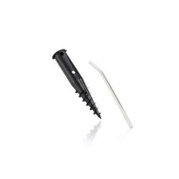LEIFHEIT Ieskrūvējams zemes enkurs rotācijas veļas žāvētājiem, cinkota tērauda, 50 mm stabs, 44 cm, zaļš vāciņš