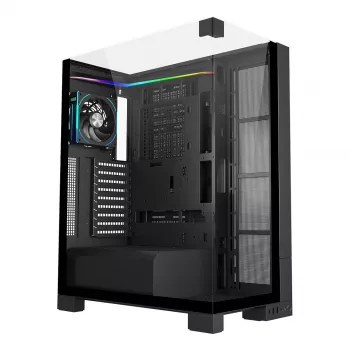 FSP U691-BP Ultra Tower E-ATX datora korpuss, bez barošanas bloka, melns