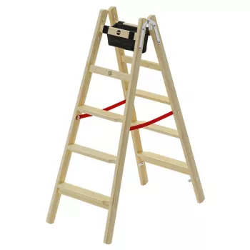 HAILO H77 ComfortLine divpusējas koka kāpnes 2x5 pakāpieni