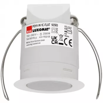 BEG BRCK LUXOMAT PD11-M-92583 Super plakans griestu klātbūtnes sensors dobajiem griestiem, PIR, 360°, 2300W, balts
