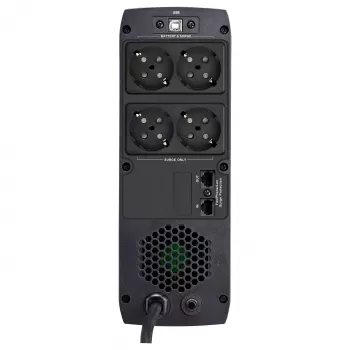 FSP ST 850 Tower 850VA 510W line-interactive UPS ar RJ45 aizsardzību un 4 Schuko kontaktligzdām