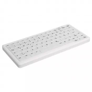 CONTOUR DESIGN Active Key MedicalKey AK-C4110 bezvadu klaviatūra, QWERTZ DE, balta, IP68 dezinficējama, uzlādējama